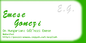 emese gonczi business card